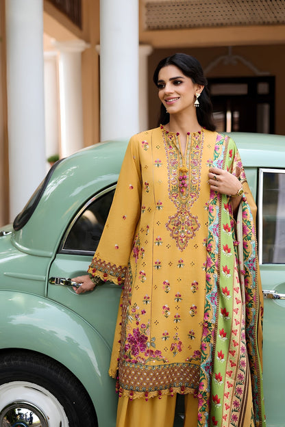 Sapphire - 3PC Unstitched Lawn Embroidered Shirt with Monar Digital Printed Dupatta and Trouser