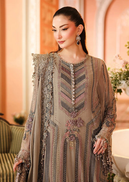 Maria.B Royale Tea Affair - Luxury Embroidered Pure Chifon Unstitched 3Pc Suit