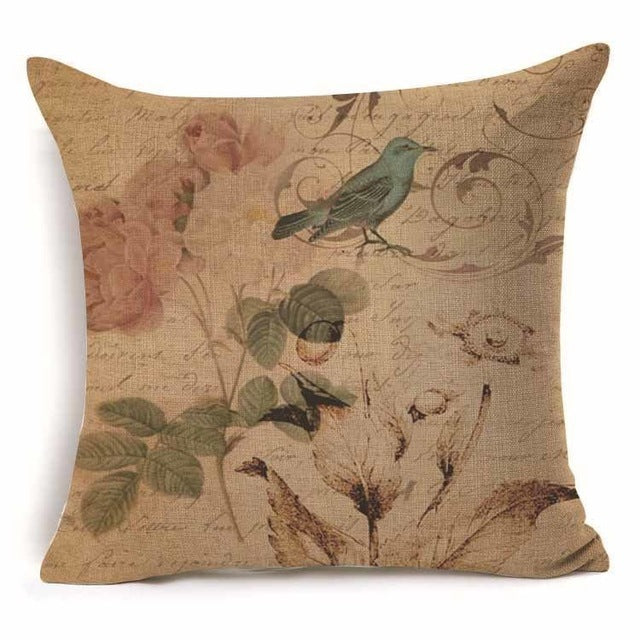 Cotton Branch With Pattern With Pillow Pillow Cover