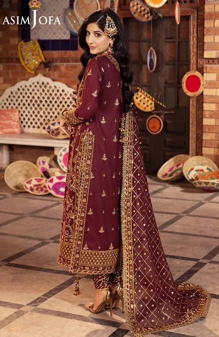 Asim Jofa Luxury Chiffon Embroidered Unstitched Suit