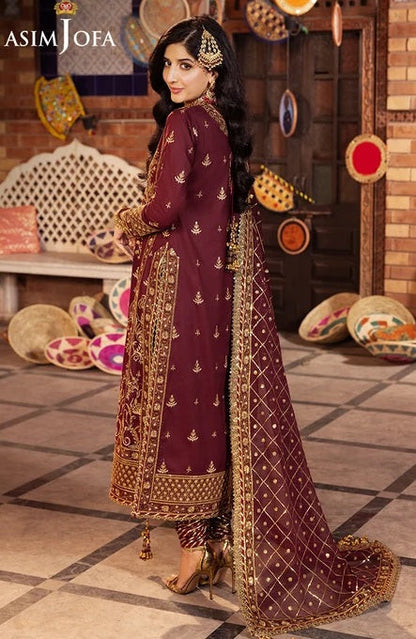 Asim Jofa Luxury Chiffon Embroidered Unstitched Suit