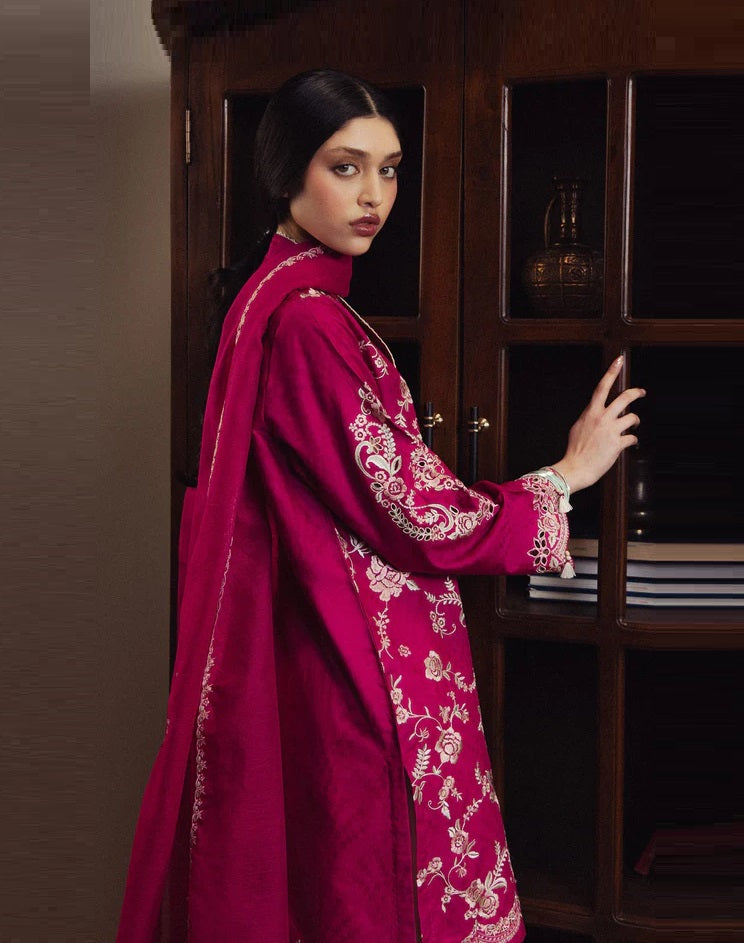 Zara Shahjahan Luxury Embroidered Lawn 3Pc Unstitched/Stitched Suit RAQSAA