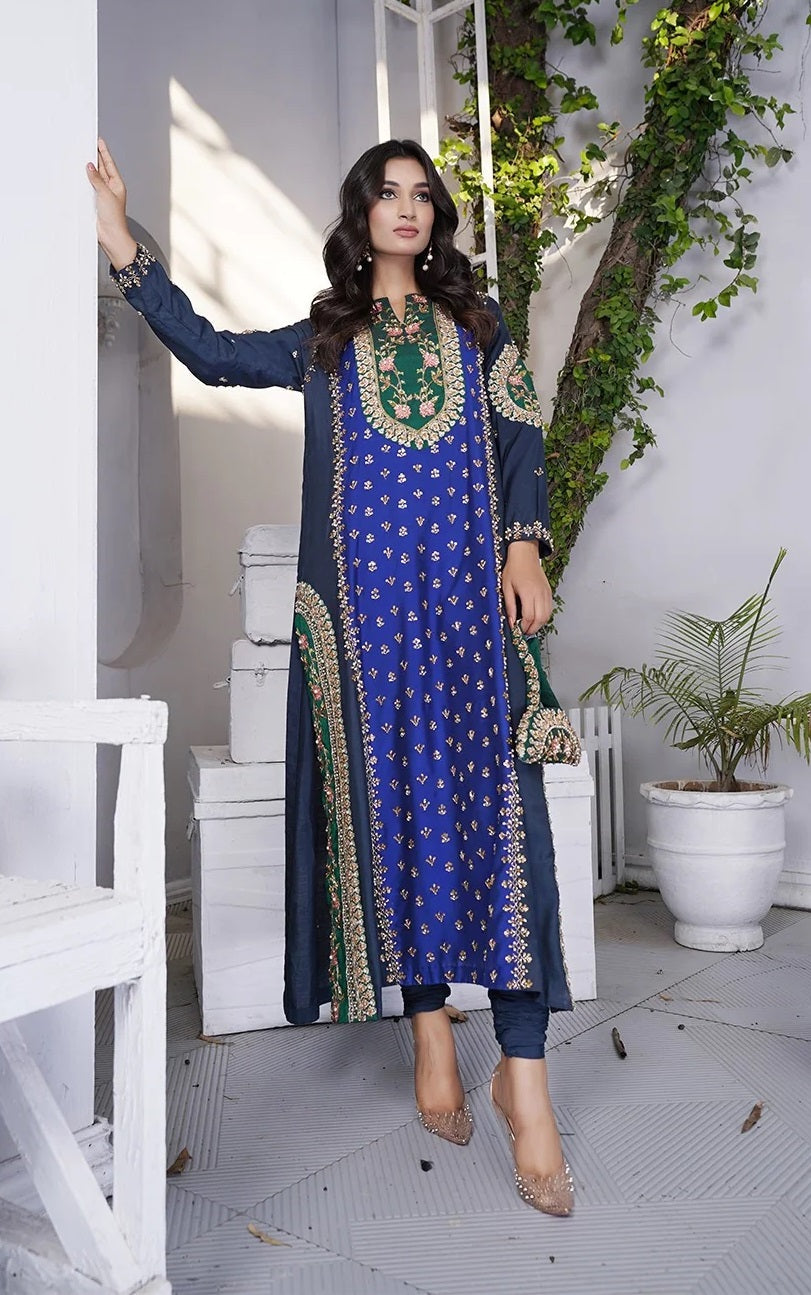 Maria Basit Malik Luxury Tussle Silk Embroidered 3Pc Unstitched Suit Arsh