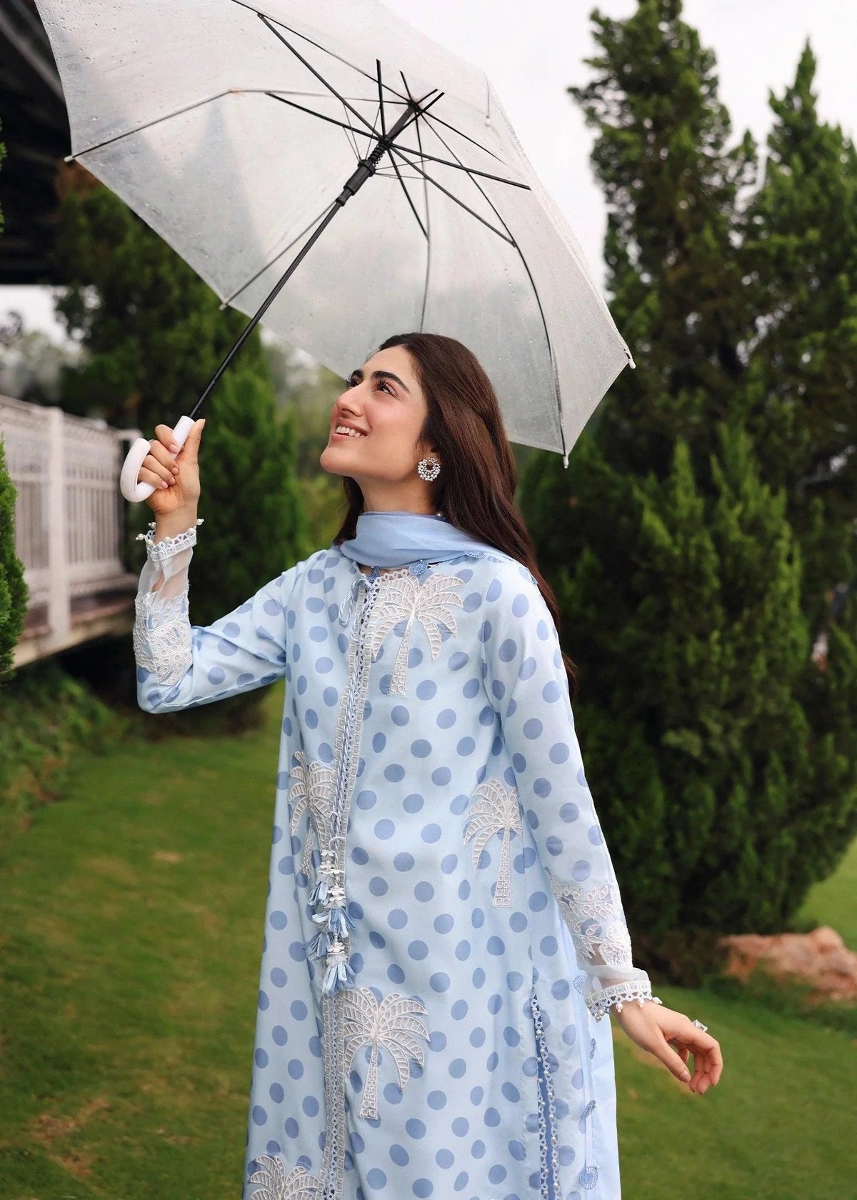 Sardinia Luxury Swiss Lawn Unstitched Embroidered 3Pc Suit - Palm Breeze