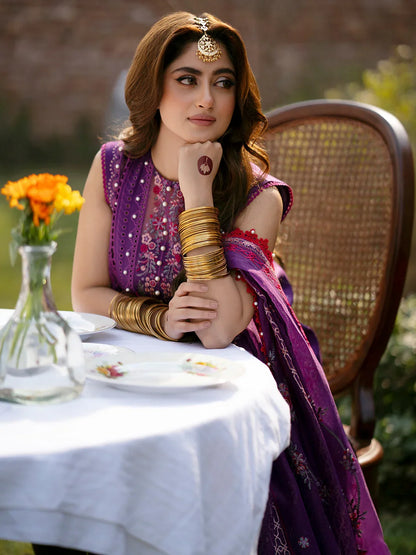 Bin Ilyas Luxury Lawn Embroidered 3 Piece DilBaro