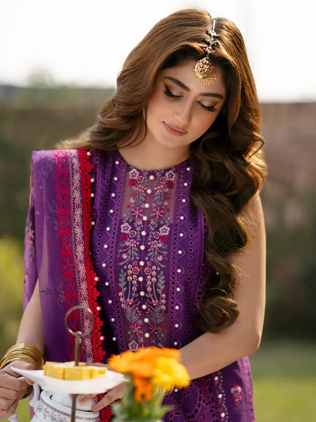Bin Ilyas Luxury Lawn Embroidered 3 Piece DilBaro