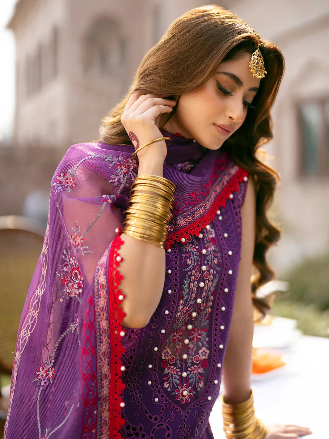 Bin Ilyas Luxury Lawn Embroidered 3 Piece DilBaro