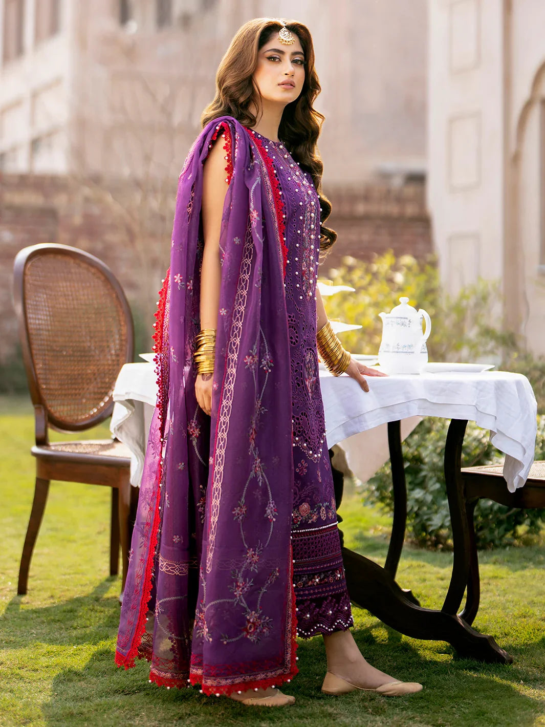 Bin Ilyas Luxury Lawn Embroidered 3 Piece DilBaro