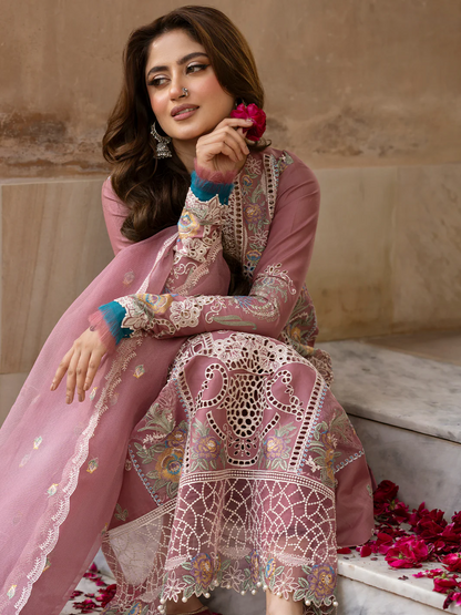 Bin Ilyas Luxury Lawn Embroidered 3 Pc Unstithced Collection DILBARO