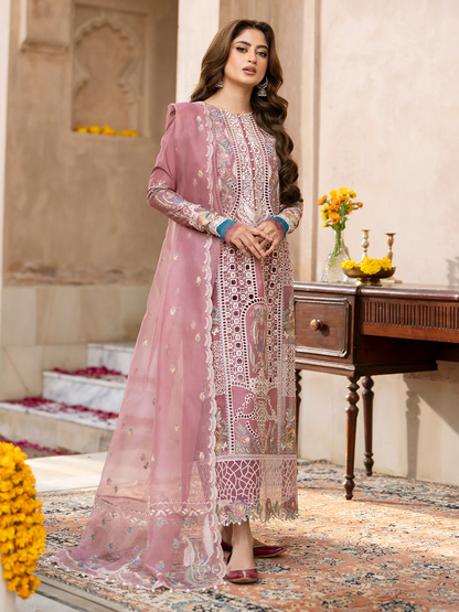 Bin Ilyas Luxury Lawn Embroidered 3 Pc Unstithced Collection DILBARO