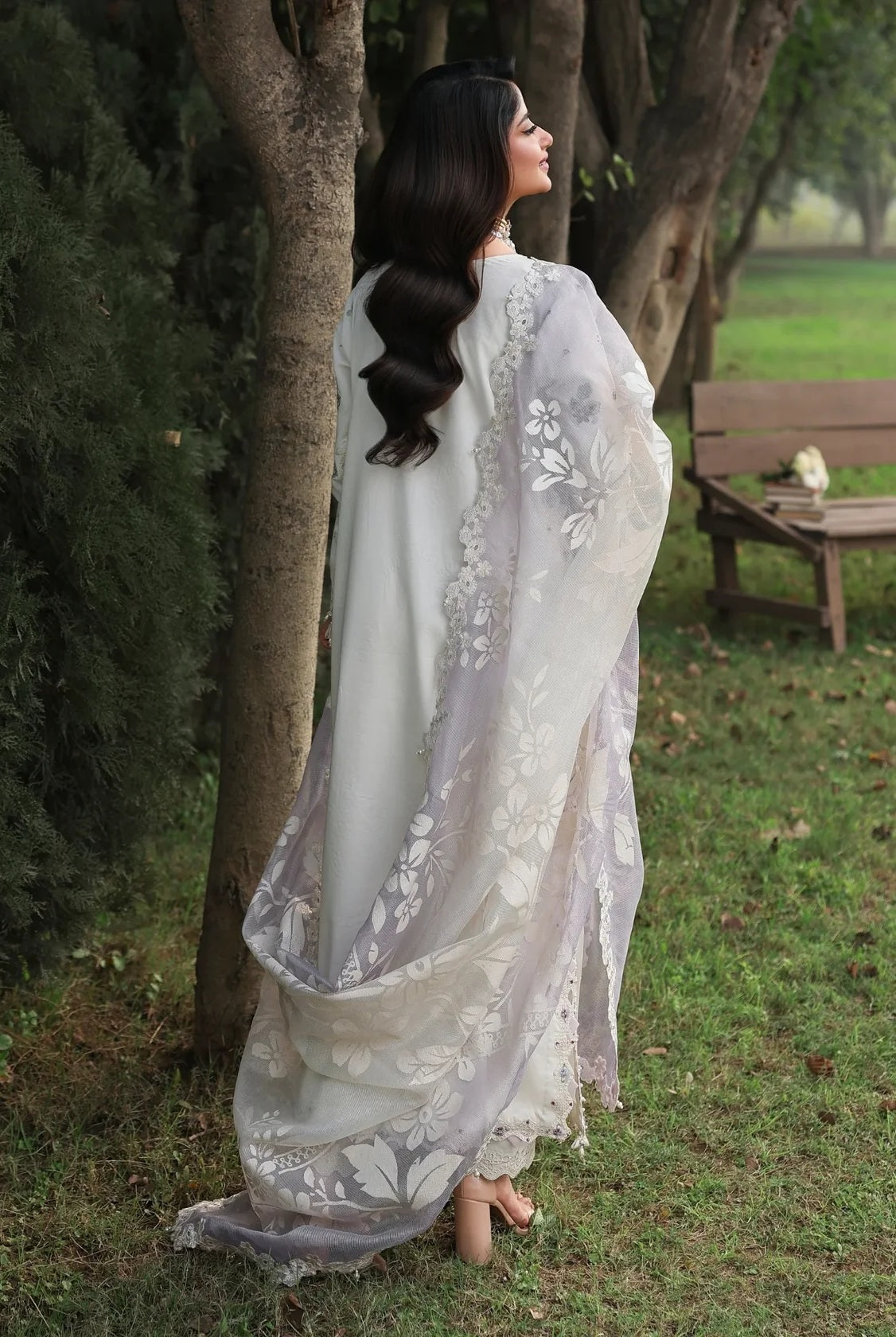 Sardinia - Luxury Lawn Embroidered 3 Piece Unstitched - Cloud Whisper