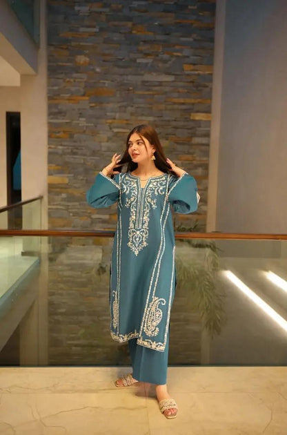 Urge - 2PC Unstitched Lawn Embroidered Shirt with Embroidered Lawn Trousers