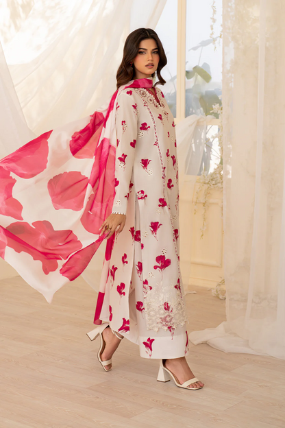 Iznik Premium Lawn Embroidered Collection Unstitched Floral Affair