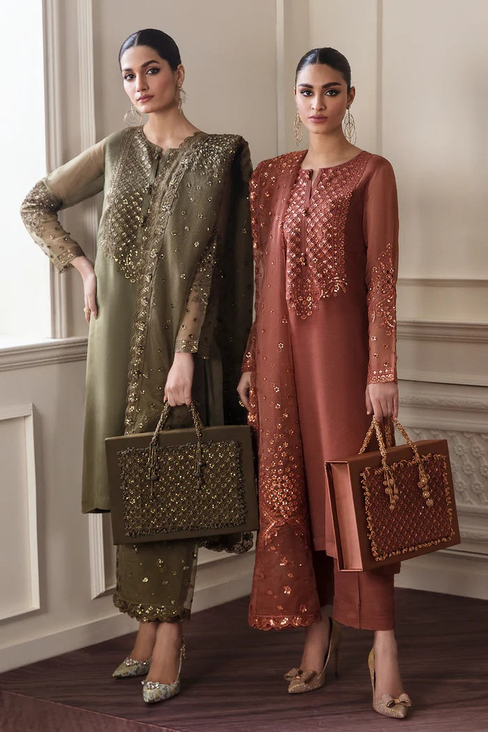 Baroque Chiffon Embroidered 3 Piece Unstitched