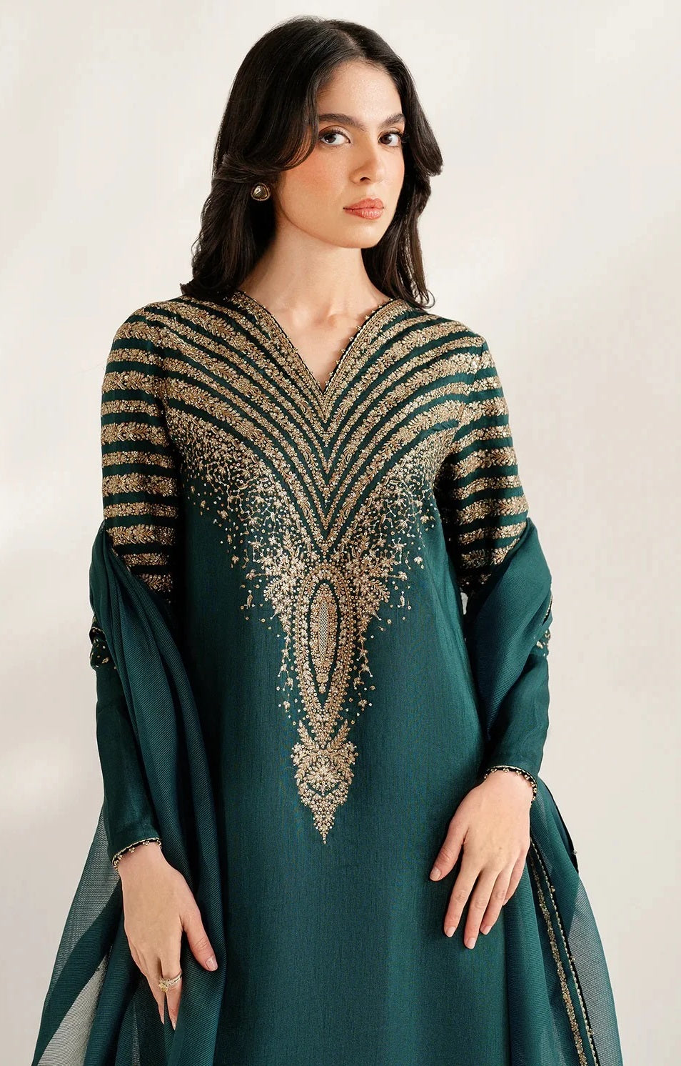 Jazmin Luxury Raw Silk Embroidered Unstitched 3PC Suit