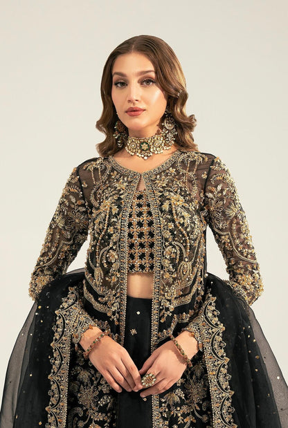 Kanwal Malik Luxury Organza Embroidered 3 Piece Unsticthed - Shahtaj