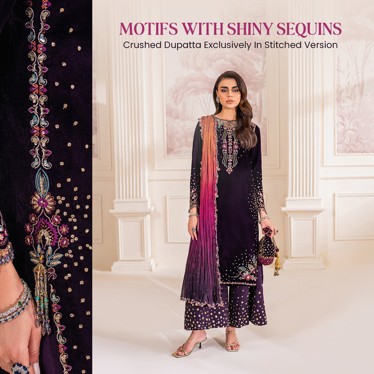 Baroque Luxury Formals Velvet Collection Unstitched