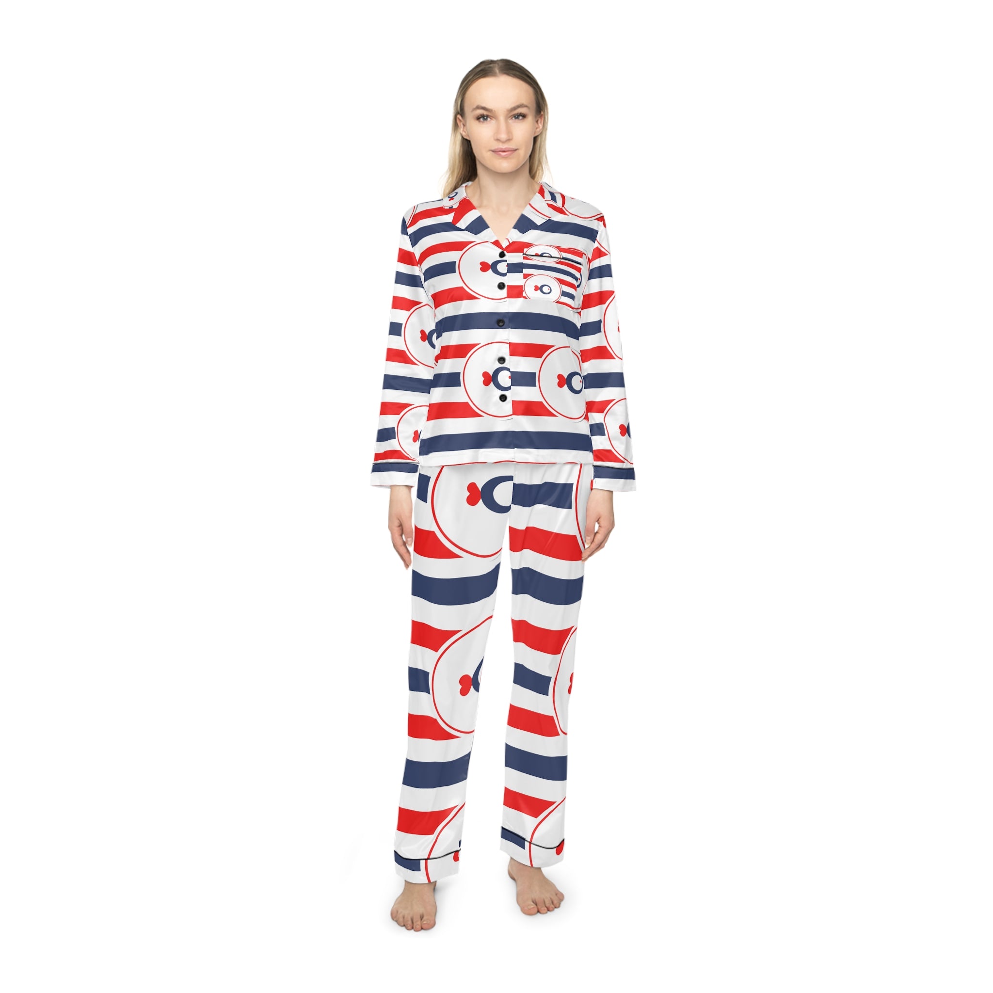 Women's Satin Pajamas (AOP)