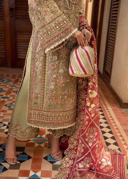 Crimson Artisanal Anecdotes Luxury Organza Embroidered 3Pc Unstitched Suit