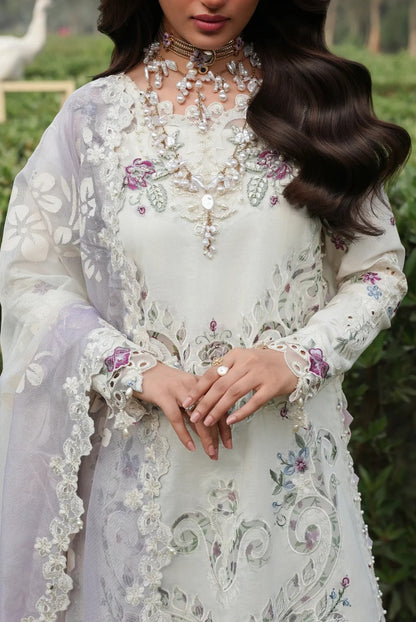 Sardinia - Luxury Lawn Embroidered 3 Piece Unstitched - Cloud Whisper