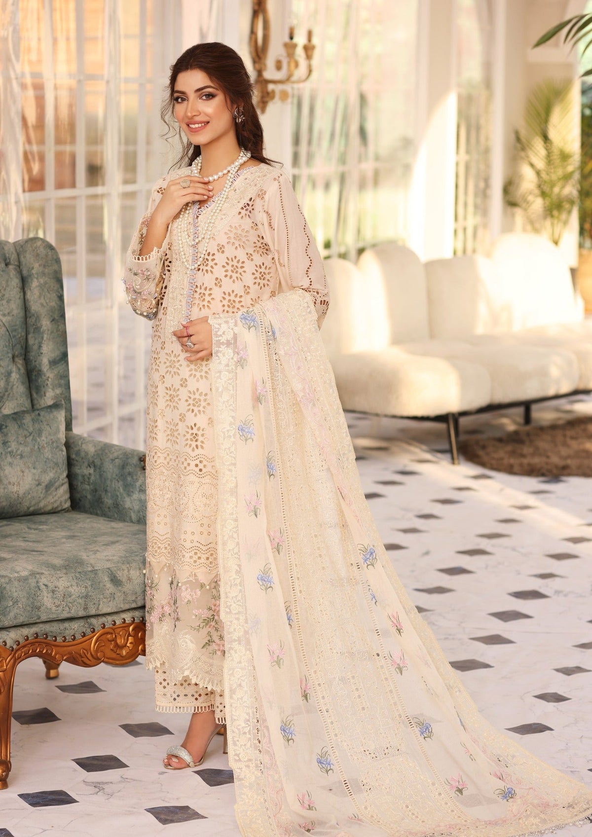 Elaf Premium Luxury Lawn Embroidered 3 Piece Unstitched - Harmony