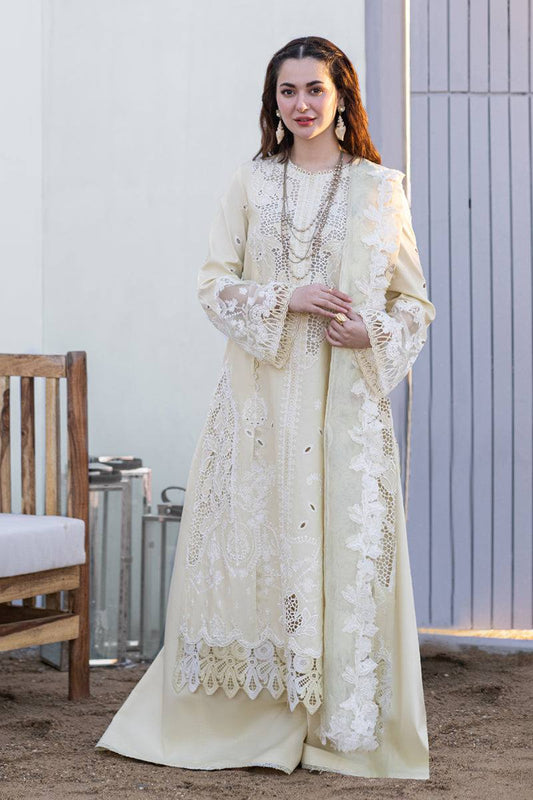 Qalamkar Sahil Kinare Luxury Lawn Embroidered 3 Piece Unstitched - Jana