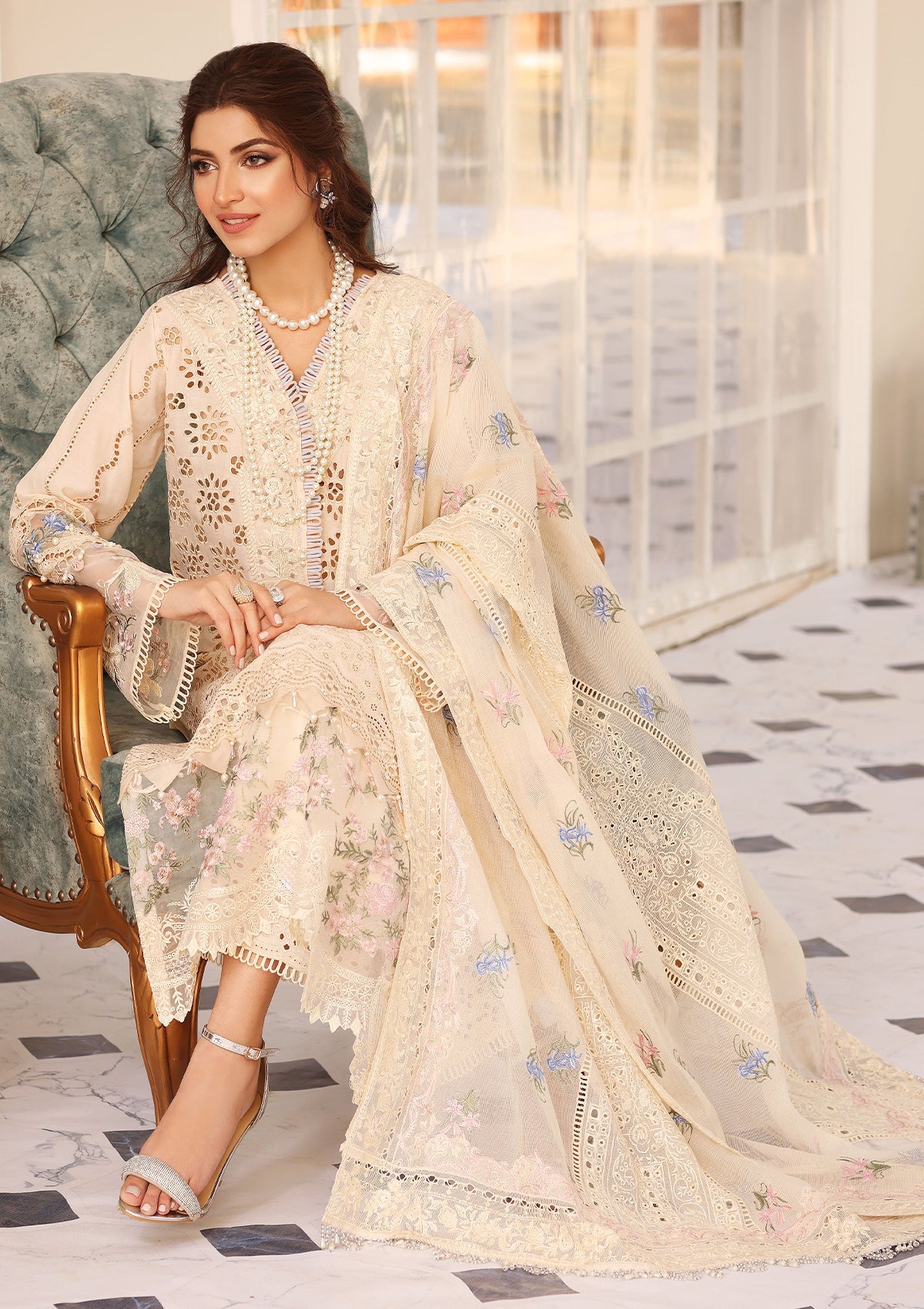 Elaf Premium Luxury Lawn Embroidered 3 Piece Unstitched - Harmony
