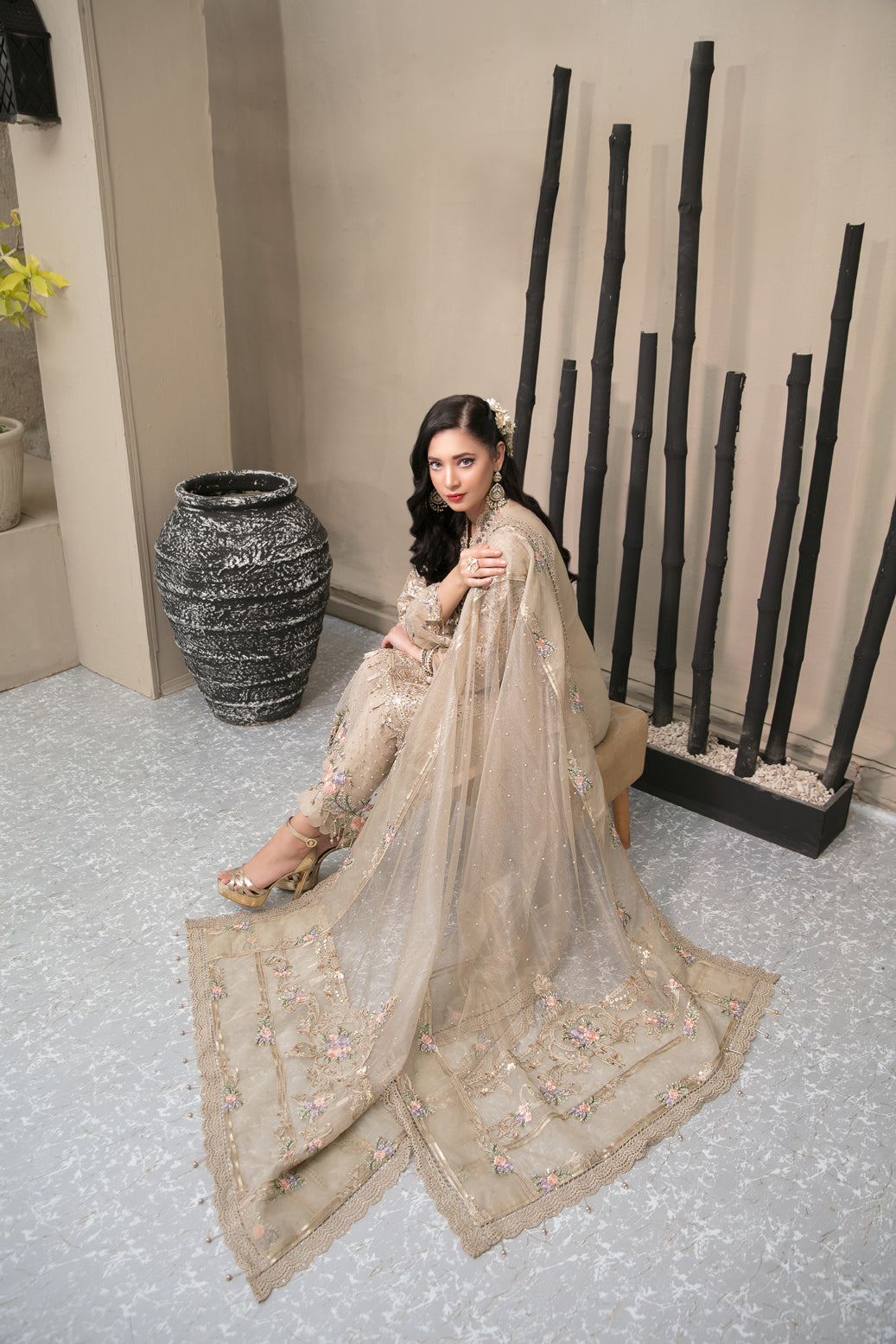 Maria.B Festive Embroidered Organza Collection 3 Pieces Unstitched Skin