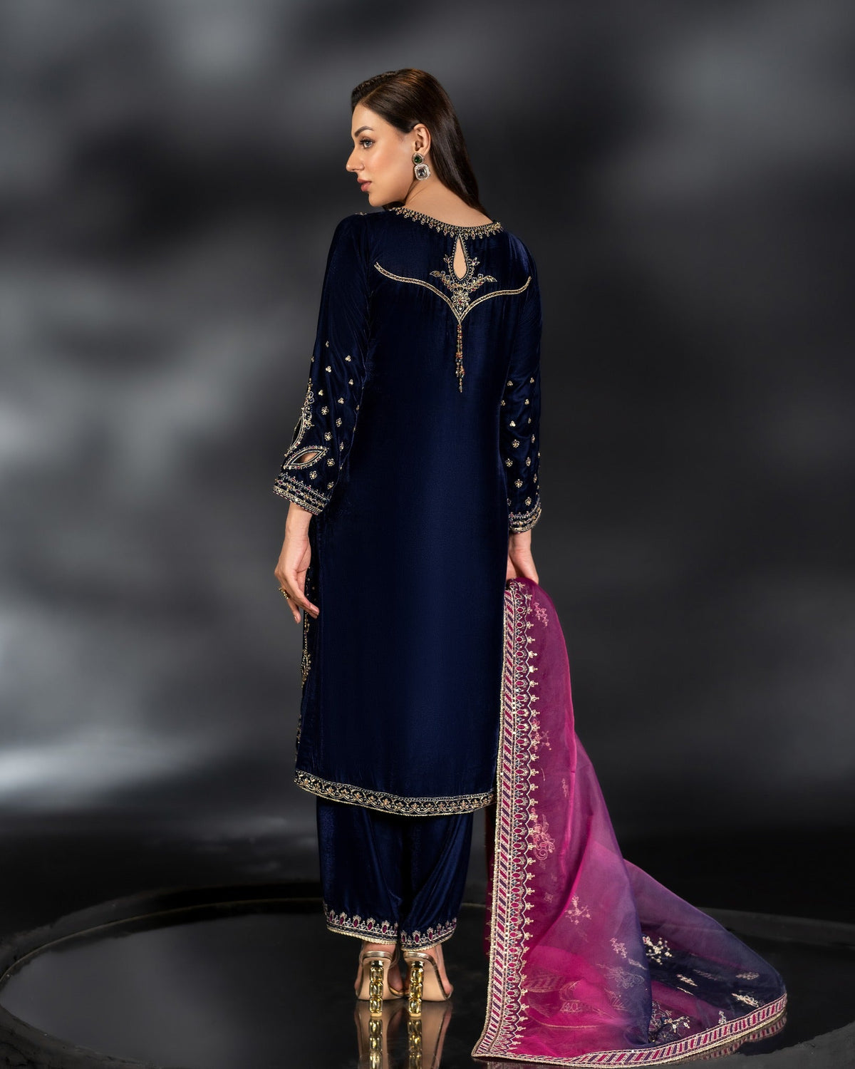 Naqshi Luxury Velvet Collection Unstitched IFRAH Micro