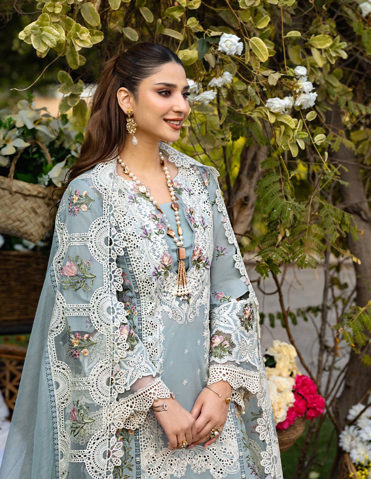Elaf Embroidered Lawn Suit Unstitched 3 Pc B Samaa - Summer Collection