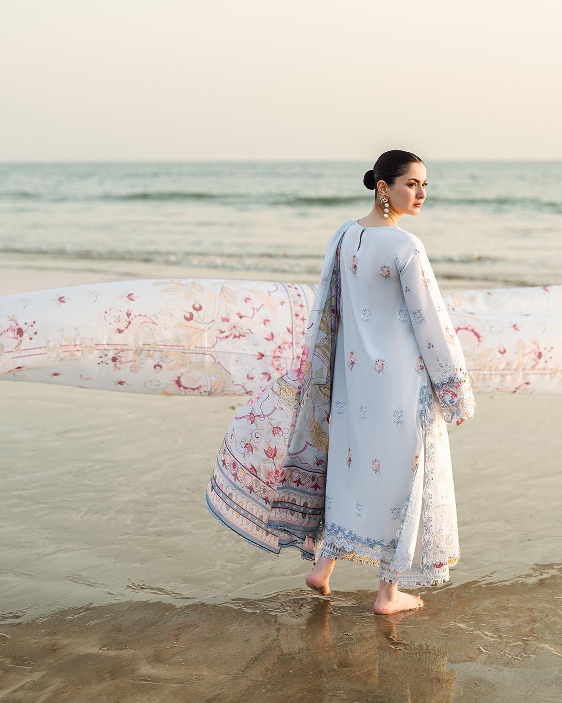 Qalamkar Luxury Lawn Embroidered 3 Piece Unstitched Isabella