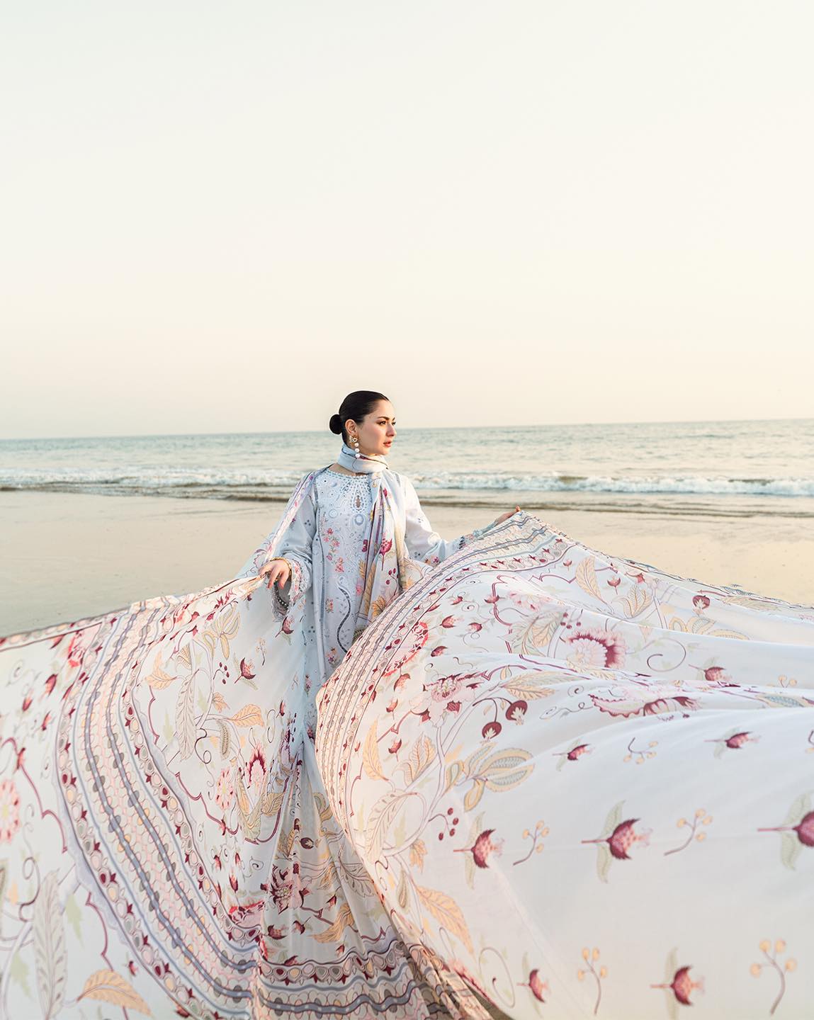 Qalamkar Luxury Lawn Embroidered 3 Piece Unstitched Isabella