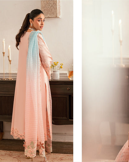 Qalamkar Luxury Lawn Unstitched Embroidered 3Pc Suit Aleeza