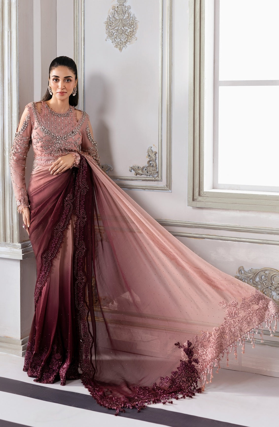 Maria.B Luxury Pure Chiffon Embroidered 3 Piece Unstitched