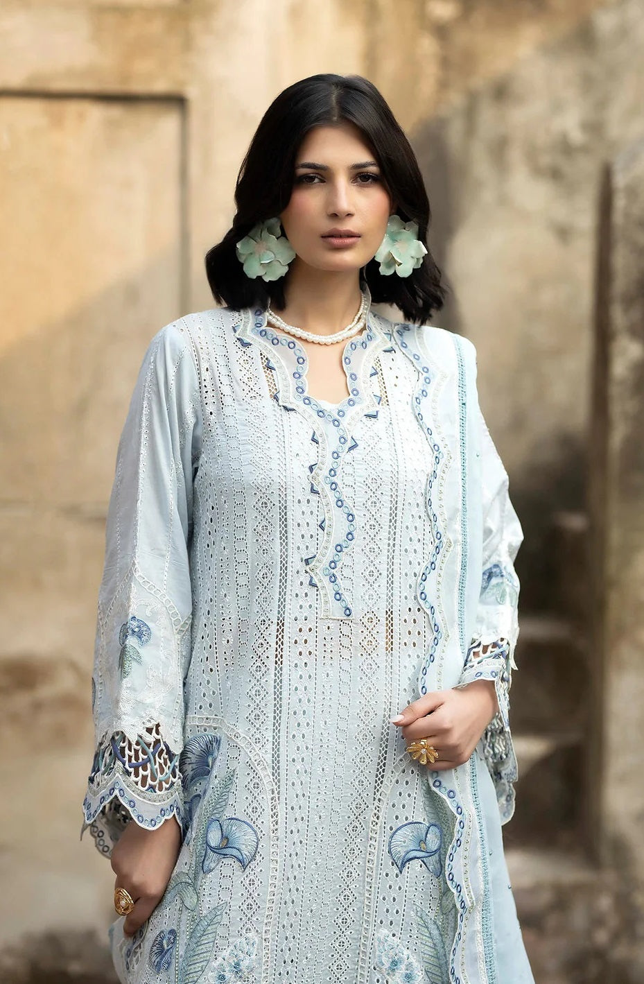 ADAN'S LIBAS Luxury Embroidered Lawn Unstitched 3Pc Suit