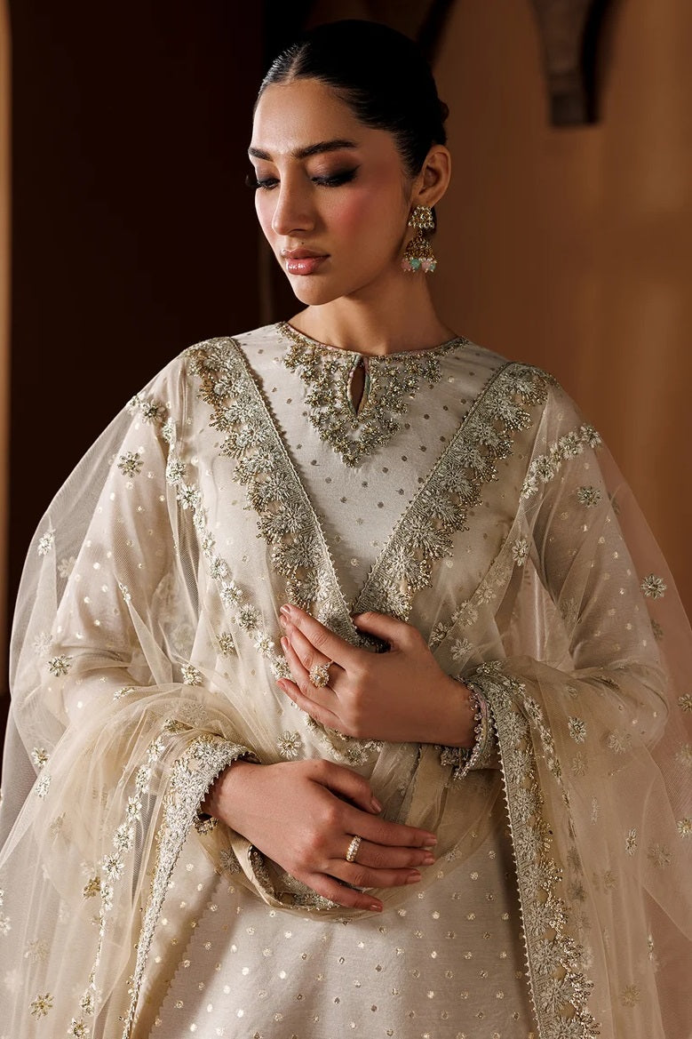 Baroque Luxury Chiffon Embroidered 3Pc Unstitched Suit