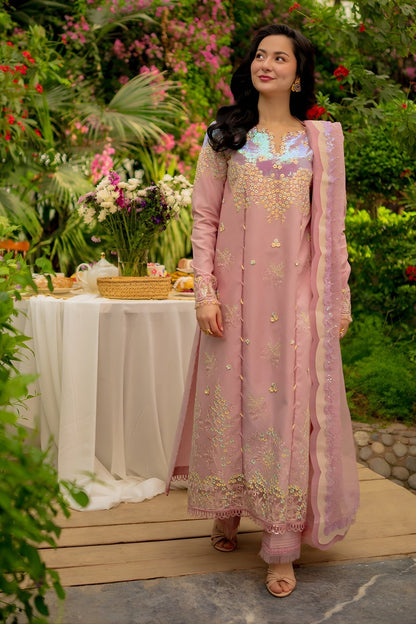 Rang Rasiya - 3PC Unstitched Lawn Embroidered Shirt with Cotton Net Dupatta and Trouser