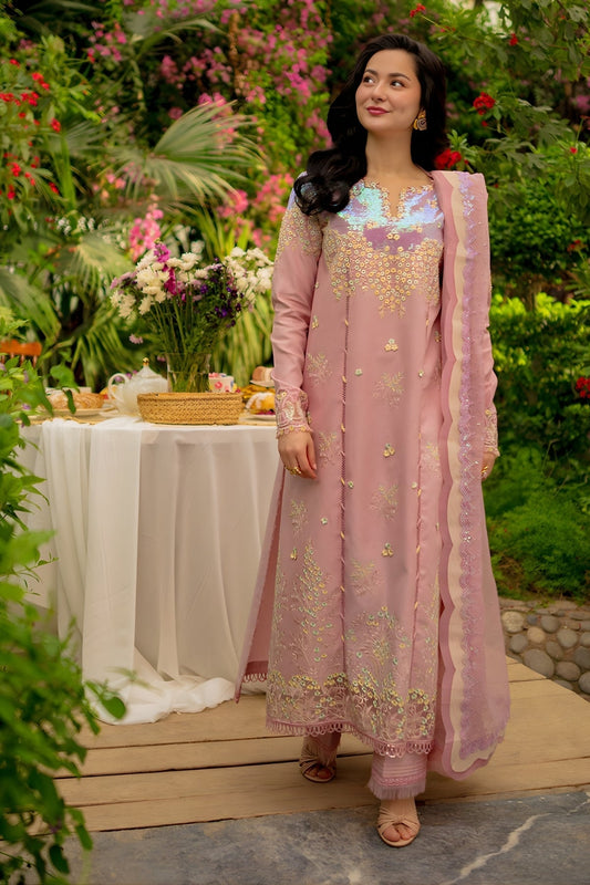 Rang Rasiya - 3PC Unstitched Lawn Embroidered Shirt with Cotton Net Dupatta and Trouser