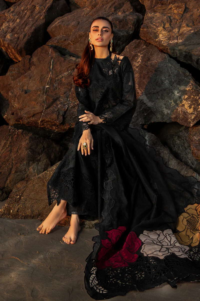 Rang Rasiya Premium Embroidered Lawn Unstitched 3Pc Suit RAMEEN