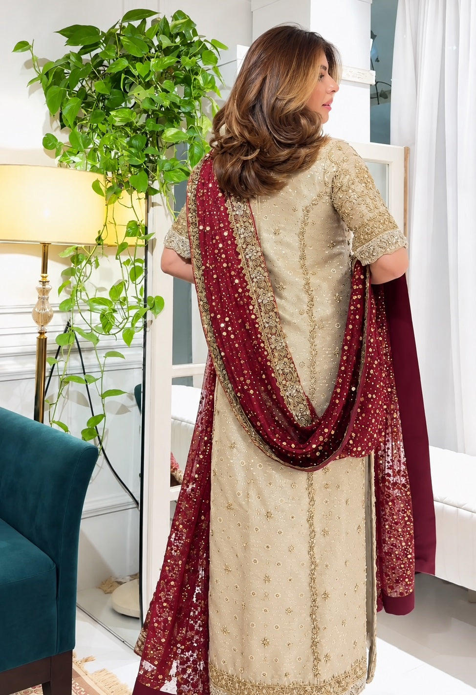 Haris Shakeel - Nawal by Ayla's Atelier Luxury Mysoori Embroidered 3Pc Unstitched Suit