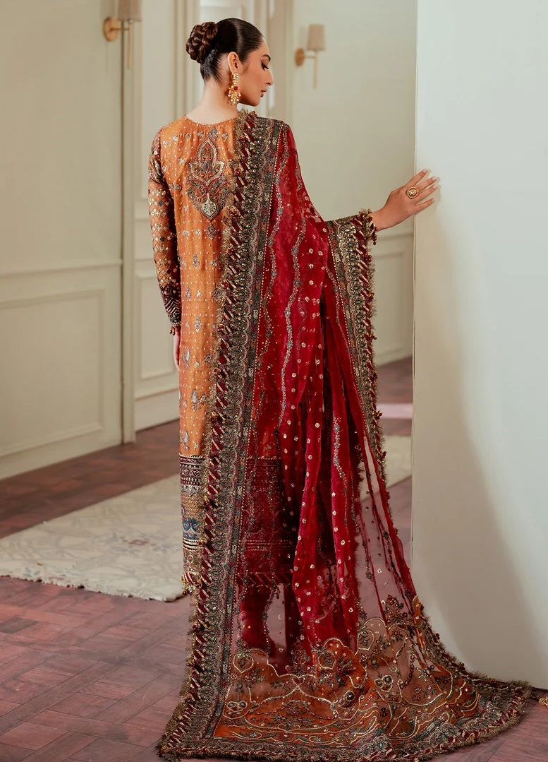 Baroque Luxury Chiffon Embroidered 3Pc Unstitched Suit