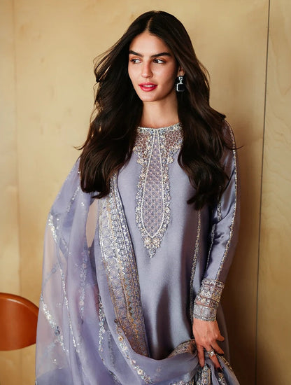 Mushq Aysel Luxury Silk Embroidered 3Pc Unstitched Suit