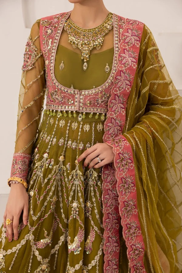 Mirha Imran Hennay Luxury Net Embroidered 3Pc Unstitched Suit