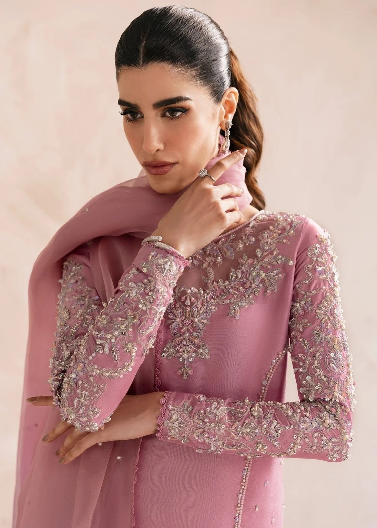 Kanwal Malik Arden Luxury Raw Silk Embroidered 3Pc Unstitched Suit