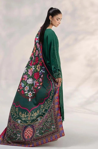 Maria B - 3PC Unstitched Lawn Sequence Embroidered Shirt with Chiffon Dupatta