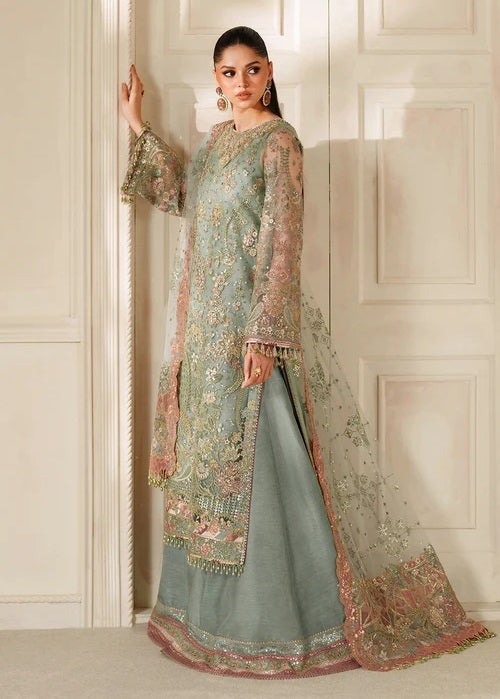 Baroque Luxury Chiffon Embroidered 3Pc Unstitched Suit