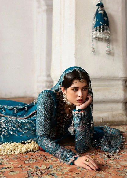 Hussain Rehar Luxury Organza Embroidered Unstitched 3PC Suit - Zebunisa