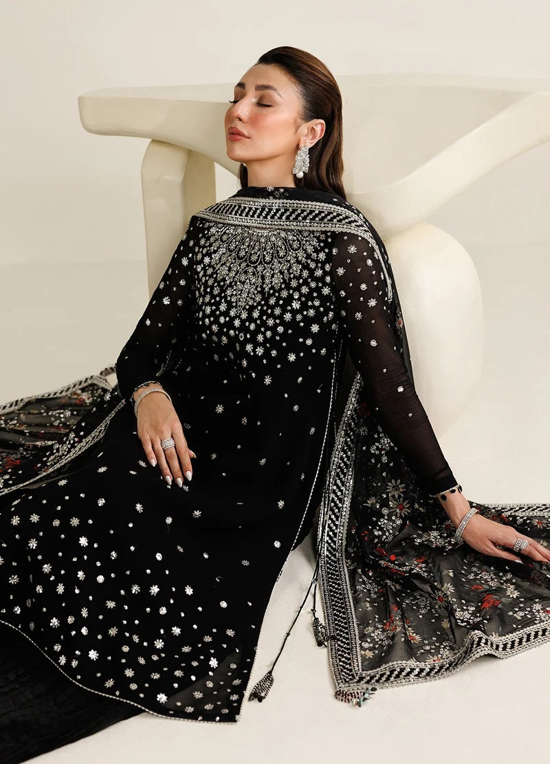 Jazmin Luxury Chiffon Embroidered 3Pc Unstitched Suit
