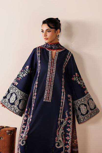 Azzal - 3PC Unstitched Lawn Embroidered Shirt with Monar Digital Printed Dupatta and Trouser