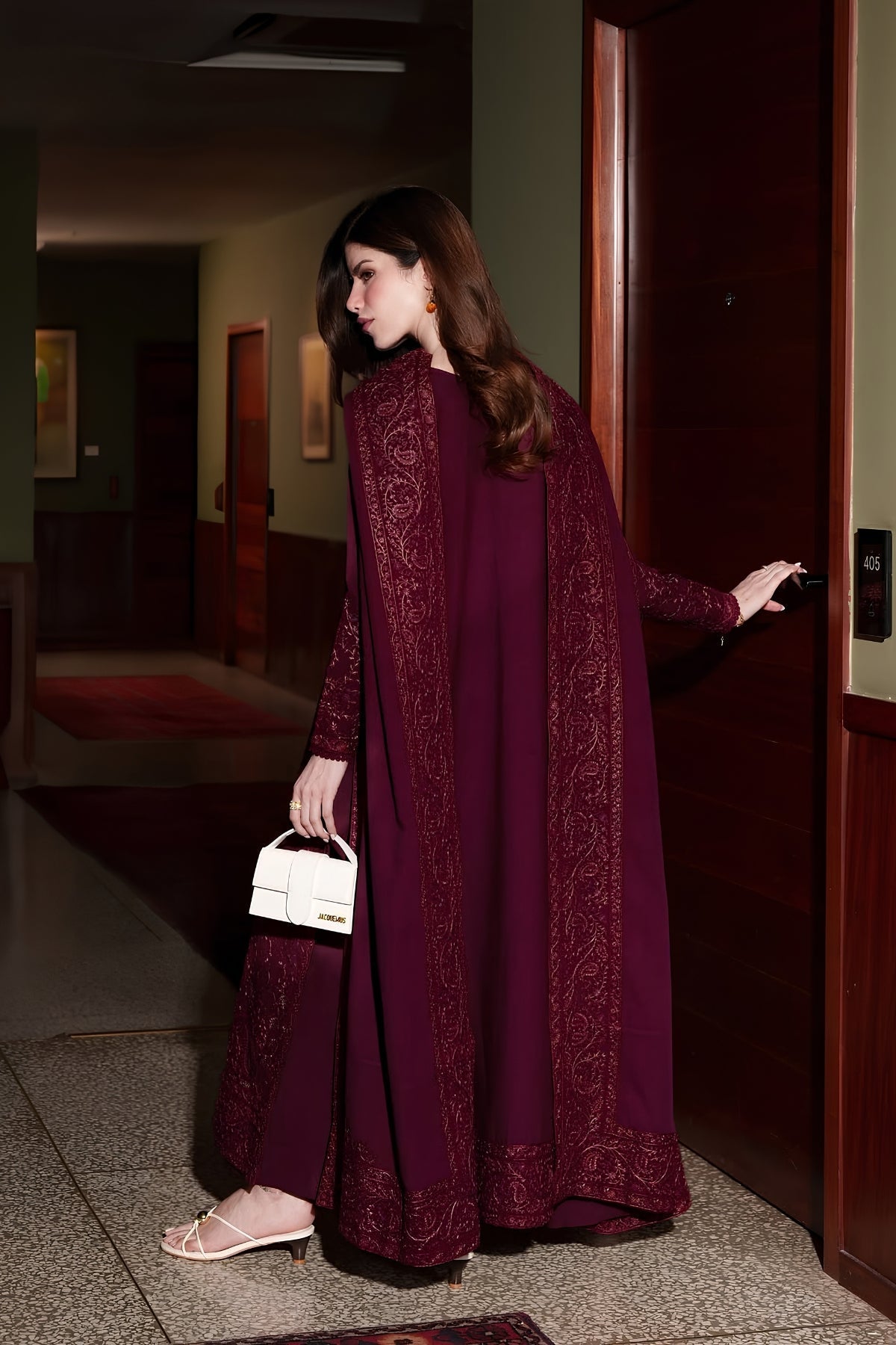 Zaib - 3PC Unstitched Dhanak Embroidered Shirt with Dhanak Embroidered Dupatta and Trouser